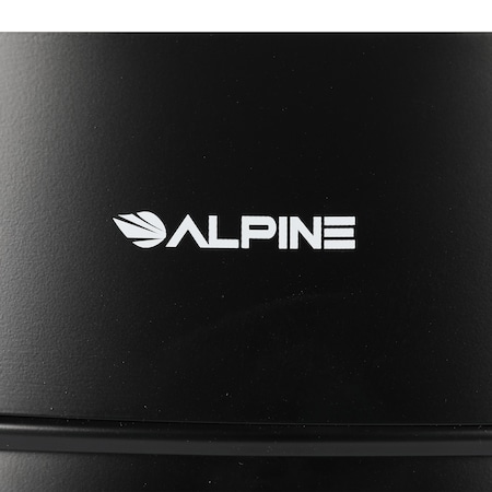 Alpine Industries 50 Gallon Stainless Steel Recycling Can and Trash Receptacle Black ALP475-50-BLK-R-T